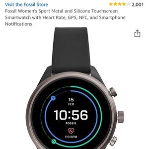 Fossil Sport Metal Silicone Touchscreen Smartwatch